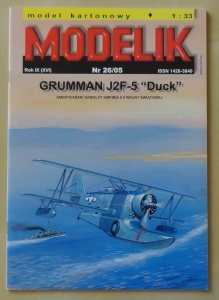 Grumman J2F-5 "Duck", skala 1:33, Modelik nr 26/05, model kartonowy