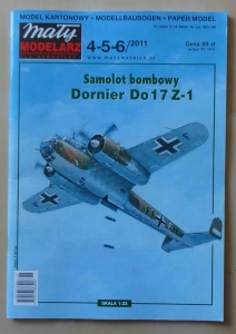 Dornier Do 17 Z-1, skala 1:33, Mały Modelarz 4-5-6/2011, model kartonowy