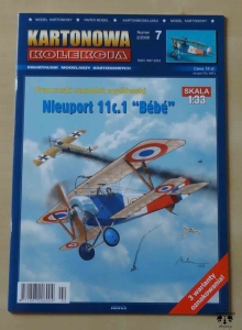 Nieuport 11c.1 "Bebe", skala 1:33, Kartonowa Kolekcja 7, 2/2009, model kartonowy