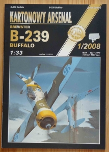 Brewster B-239 Buffalo, skala 1:33, Kartonowy Arsenał 1/2008, model kartonowy