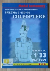Snecma C 450-01 Coleoptere, skala 1:33, Quest Nr 3/2003 (015), model kartonowy