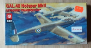 GAL.48 Hotspur MkII, szybowiec transportowy, skala 1/72, Plastyk S-129, model plastikowy