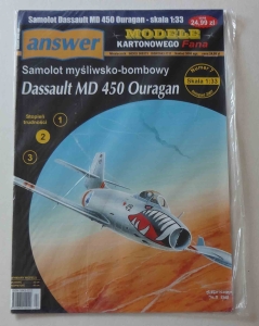 Dassault MD 450 Ouragan, skala 1;33, Modele Kartonowego Fana nr 7 listopad 2007