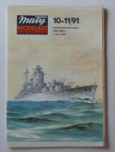 Pancernik brytyjski "Rodney", skala 1:300, Mały Modelarz 10-11/91, model kartonowy
