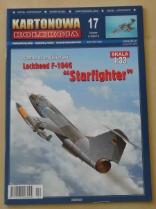 Lockheed F-104G Starfighter, skala 1:33, Kartonowa Kolekcja 17, Numer 2-3/2013