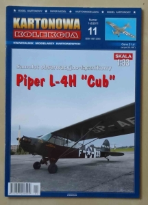 Piper L-4H "Cub", skala 1:33, Kartonowa Kolekcja 11, 1-2/2011