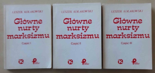 Leszek Kołakowski, Główne nurty marksizmu, komplet: tomy I, II i III.jpg