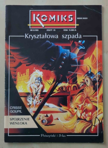 Kryształowa szpada, Spojrzenie Wenloka. Komiks, zeszyt 23, nr 5/1993.jpg