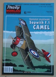 Sopwith F.1 Camel, skala 1:33, Mały Modelarz 6/2004, model kartonowy