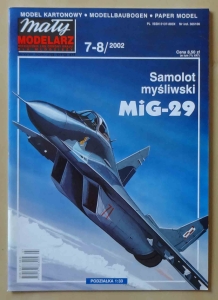 MiG-29, skala 1:33, Mały Modelarz 7-8/2002, model kartonowy