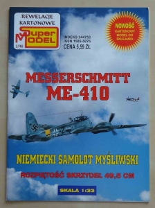 Messerschmitt ME-410, skala 1:33, Rewelacje Kartonowe Super Model 1/98