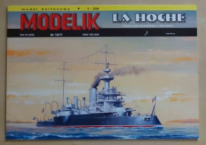 La Hoche. Francuski pancernik z 1889 roku, skala 1:200. Modelik nr 14/11, model kartonowy 