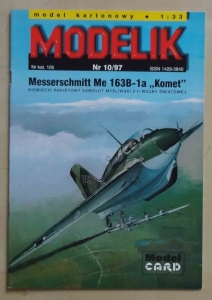 Messerschmitt Me 163B-1a "Komet", skala 1:33, Modelik Nr kat. 105, Nr 10/97