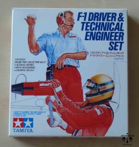 F-1 Driver & Technical Engineer Set, 1/20 Scale Grand Prix Collection No.27, Tamiya 20027-300, model plastikowy