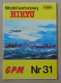 Japoński lotniskowiec "Hiryu", skala 1:300, GPM Nr 31, model kartonowy.jpg