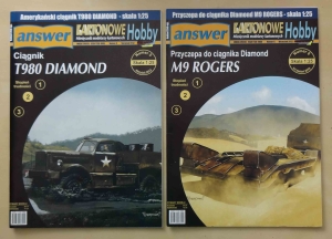 Ciągnik T980 Diamond + Przyczepa M9 Rogers. Skala 1:25. Answer Kartonowe Hobby nr 5 i 6 / 2012