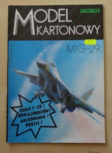 MIG-29, skala 1:33, Model Kartonowy DESIGN