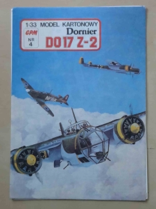 Dornier Do 17 Z-2, skala 1:33, GPM Nr 4