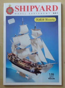 HMS Bounty, skala 1:96, Shipyard Nr 1, model kartonowy