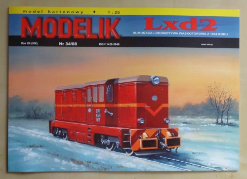 Rumuńska lokomotywa wąskotorowa Lxd2, skala 1:25, Modelik nr 34/08.jpg