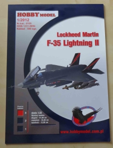 Lockheed Martin F-35 Lightning II, skala 1:33, Hobby Model 1/2012, Nr. kat. 0105