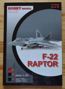 F-22 Raptor, skala 1:33, Hobby Model 3/2008, Nr kat. 98