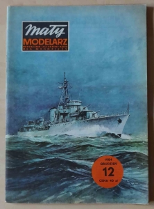 Niszczyciel "Burza", skala 1:200, Mały Modelarz 12/1984