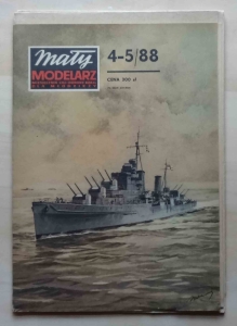 Brytyjski krążownik przeciwlotniczy HMS "DIDO", skala 1:250, Mały Modelarz 4-5/88