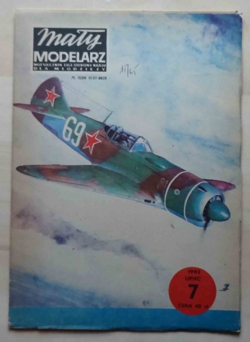 Radziecki samolot myśliwski "Ła-7", skala 1:33, Mały Modelarz 7'1983.jpg
