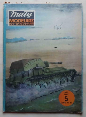 Radzieckie lekkie działo samobieżne SU-76, skala 1:25, Mały Modelarz 5/1983.jpg