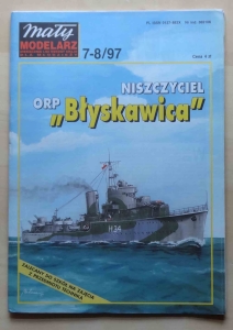 Niszczyciel ORP "Błyskawica", skala 1:200, Mały Modelarz 7-8/97