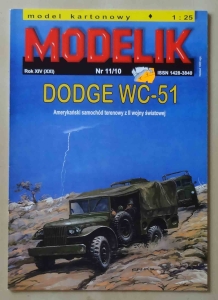 Dodge WC-51, skala 1:25, Modelik 11/10, model kartonowy