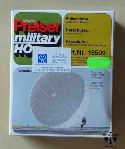 Czasze spadochronów, skala HO,  Preiser military HO, Art. Nr. 16509