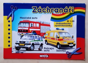 Wóz strażacki. Ambulans. Samochód policyjny. Modele kartonowe Betexa 