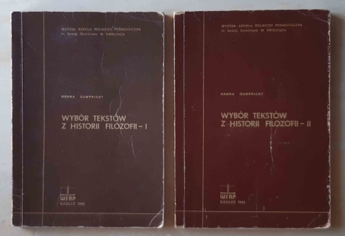Hanna Gumpricht, Wybór tekstów z historii filozofii, tom I i II.jpg