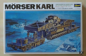 Morser Karl. German Morser "Karl" on Railway Carrier, 1/72 scale, model plastikowy
