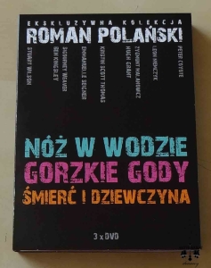 Roman Polański, Nóż w wodzie, Gorzkie gody, Śmierć i dziewczyna, 3 filmy DVD