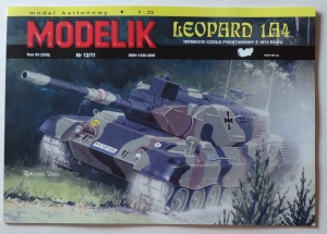 Niemiecki czołg Leopard 1A4, skala 1:25, Modelik nr 12/11, model kartonowy