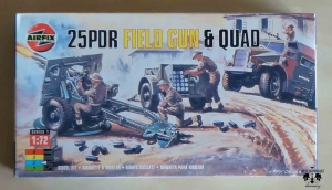 Działo, ciągnik, załoga, 25pdr Field Gun & Quad, 1:72, Airfix 01305, model plastikowy