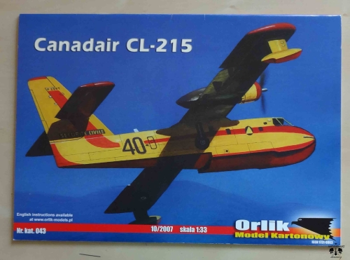 Canadair CL-215, skala 1:33, Orlik Model Kartonowy 10/2007.jpg