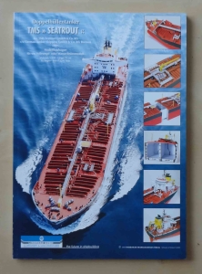Doppelhullentanker TMS SEATROUT, skala 1:250, model kartonowy
