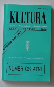 Kultura Nr 10/637, Paryż 2000, Wydanie krajowe, Numer ostatni
