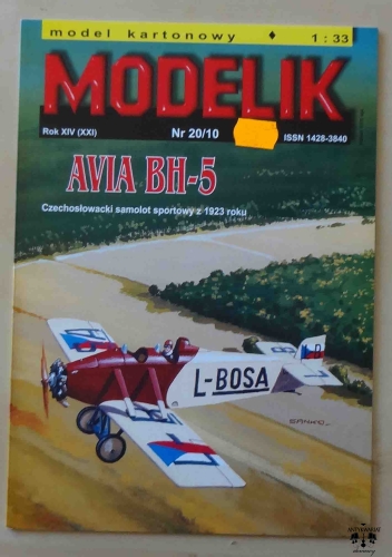 Avia BH-5, Modelik Nr 20/10, skala 1:33, model kartonowy.jpg