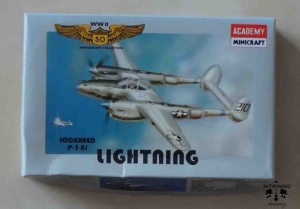 Lockheed P-38J Lighting, WWII 50 Anniversary Collection - 10, 1/144th scale, Academy Minicraft 4410, model plastikowy