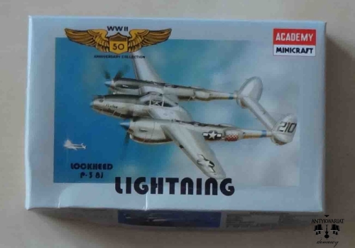 Lockheed P-38J Lighting, WWII 50 Anniversary Collection - 10, 1/144th scale, Academy Minicraft 4410, model plastikowy.jpg