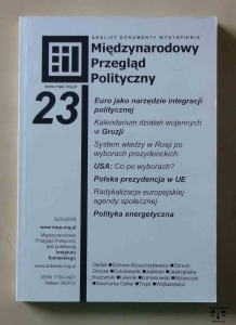Międzynarodowy Przegląd Polityczny, numer 3(23)/2008