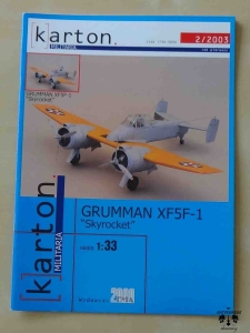 Grumman XF5F-1 "Skyrocket", skala 1:33, Karton Militaria 2/2003, model kartonowy