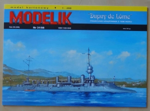 Dupuy de Lome, skala 1:200, Modelik Nr 31/08, model kartonowy