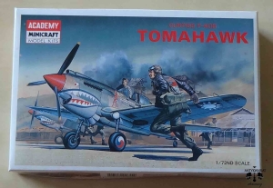 Curtiss P-40B Tomahawk, 1/72 nd Scale, Academy 1655, model plastikowy