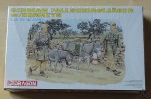 German Fallschirmjager w/Donkeys, 1:35, 39-45 Series, Dragon 6077, model plastikowy